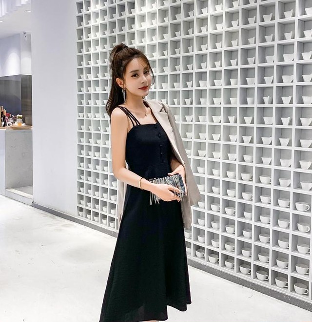 シンプル ノースリーブワンピース 無地 大人可愛い セクシー 片だし ワンピース レディース お出かけ 女子会 細見え オルチャン 韓国 ファッション Smarly 0280 Smarly