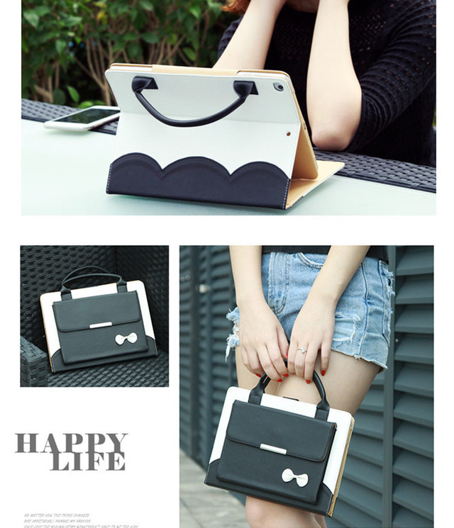 送料無料 Ipad 10 2インチ 第7世代 19 ケース アイパッド カバー タブレットpc 手帳型 収納 カバン 手提げケース 段階調整可能 かわいいリボン Nextcase