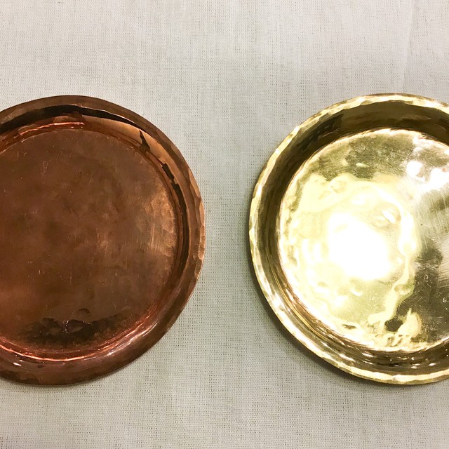 真鍮 銅プレート アクセサリートレイ ディスプレイ コースター Amplop