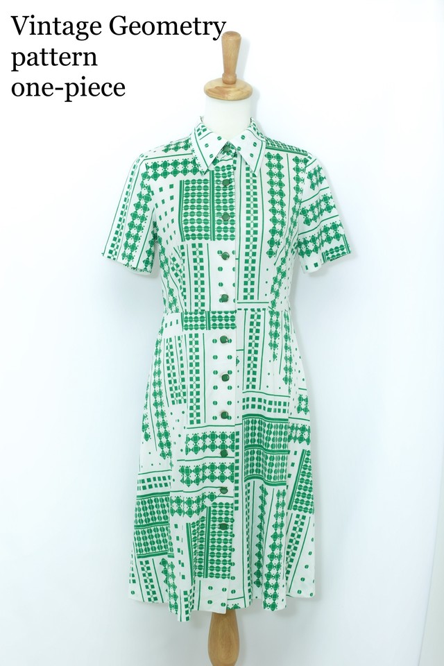 vintage rétro Geometry pattern onepiece