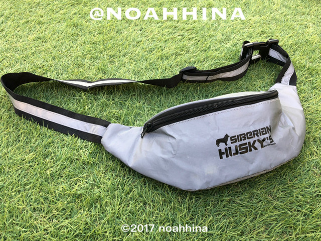 反射２ｗａｙボディバッグ タオルホルダー ペットボトルホルダー付 003 シベリアンハスキー Noahhina Siberian Husky S Noahhina