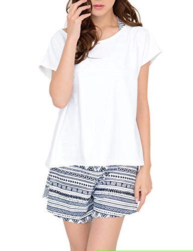 Jpcs Cotaron 水着 レディース 体型カバー タンキニ カバーアップ オーバーtシャツ ショートパンツ ４点セット Az Japan Classic Store