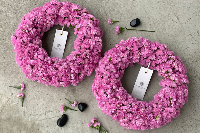 Statice Wreath Pink 01 | スターチスリース