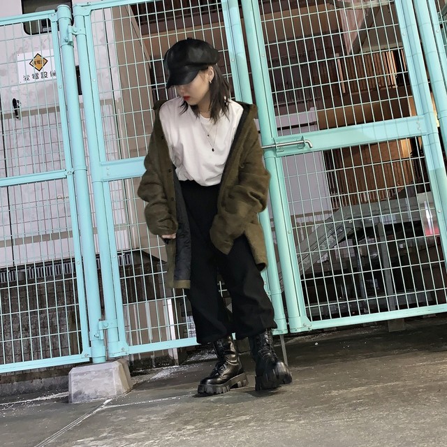 即納 韓国ファッション シャギーエコウールジャケット 韓国ファッション セレクトショップ One Will