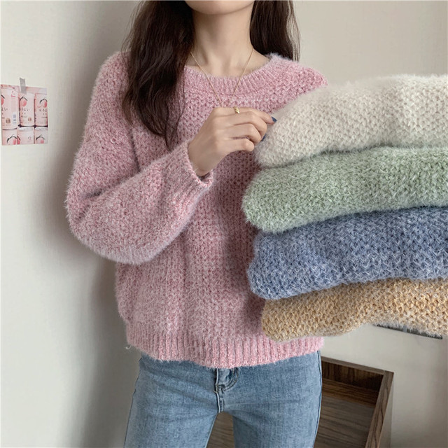 〈カフェシリーズ〉スウィートランドネックプルオーバー【sweet round neck pull over】