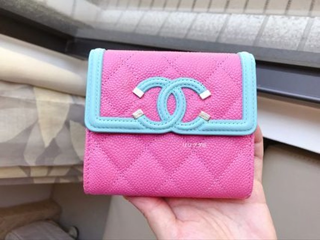 Chanel シャネル Aコンパクト財布 ピンクxブルーxグリーン日本未入荷 Bluebell Trust