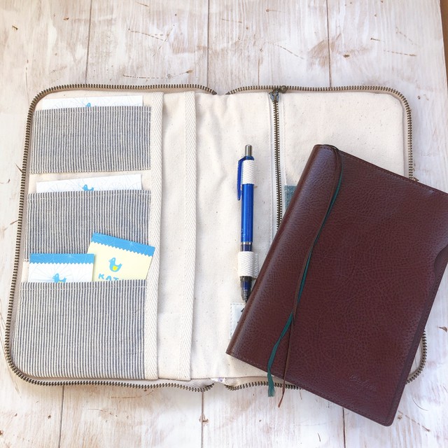 大きな母子手帳ケース 写真ポケット付き ファスナー開き A5サイズ ケーキ Katakuli