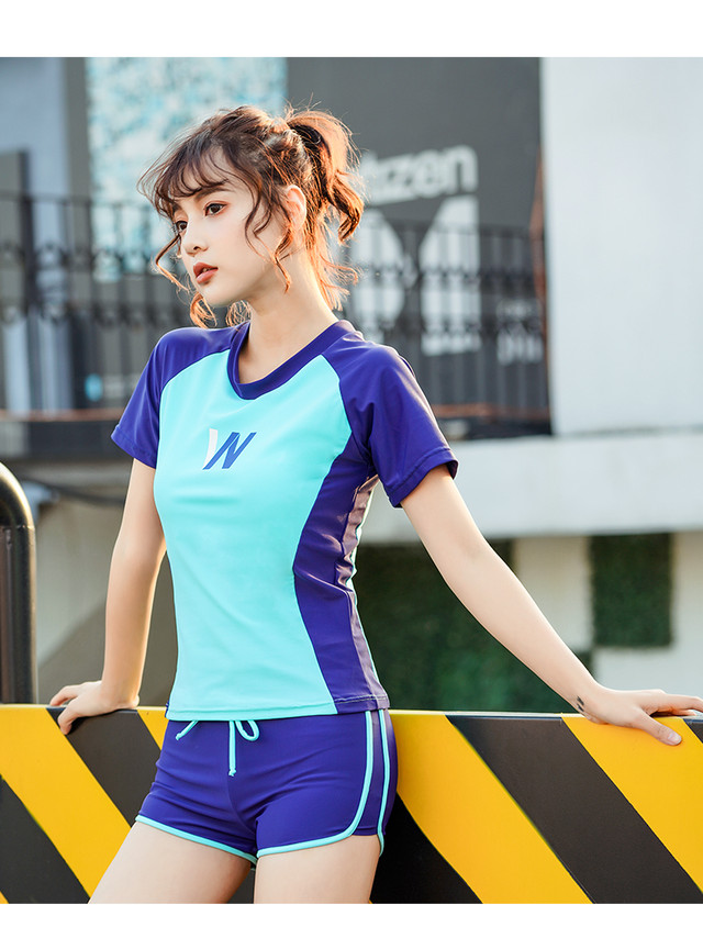 人気商品 Sale 70 Off シンプルな大人スポーティースタイル セパレート ｔシャツ 半袖 ボクサーパンツ 体型カバー スポーティー バイカラー 水着 通販 ナイトプール La Pausa Tokyo