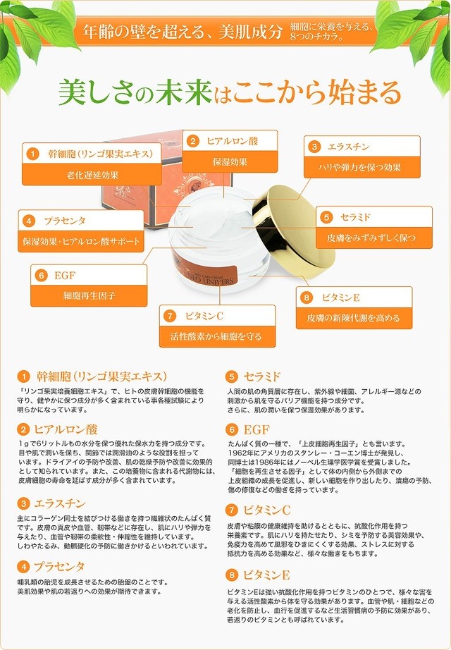 メスを使わない美容整形 幹細胞オールインワンゲル Neo Universe ネオユニバース La Tiara オンラインショップ