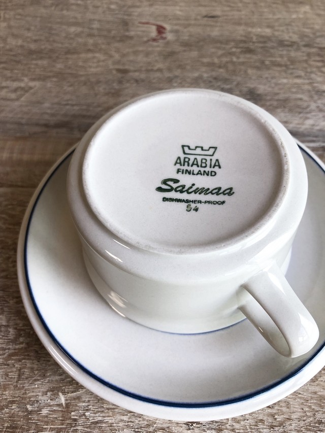 Arabia アラビア Saimaa サイマー ティーカップ ソーサー Coffee Vintage Mumrik