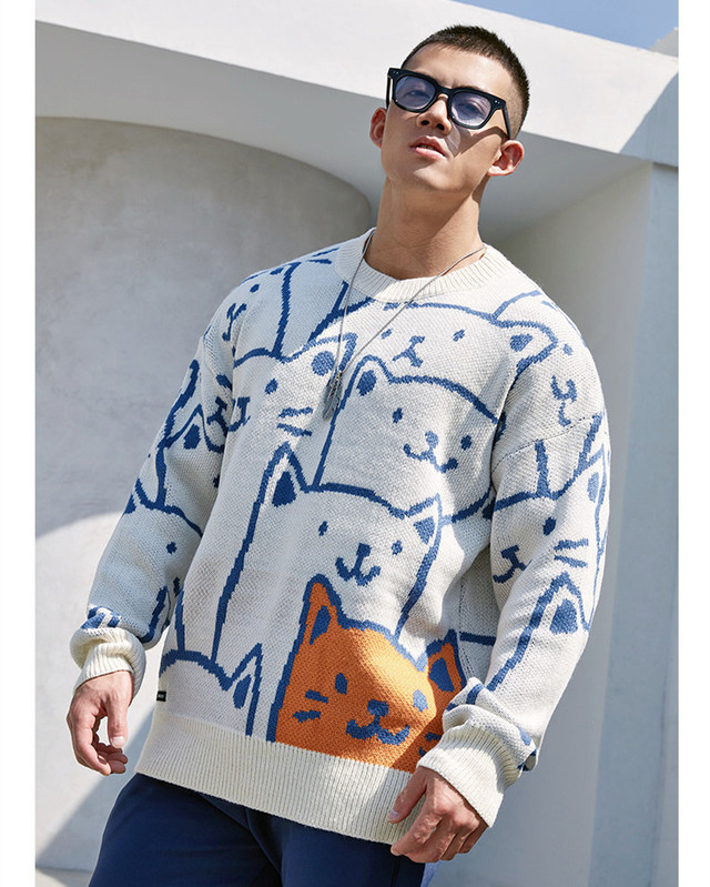 ニットセーター メンズ セーター ニット 長袖 トップス シンプル 無地 メンズニット 冬新作 防寒 あったか おしゃれ 1224my12 Bikewear