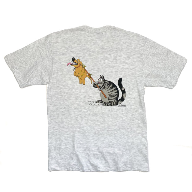 90 S Crazy Shirt Hawaii Printed T Shirt クレイジーシャツハワイ 猫 キャラクター Tシャツ サーフ 両面プリント 古着 Whiteheadeagle