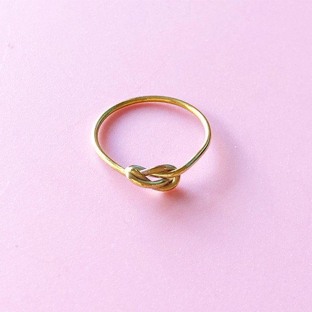 18ｋイエローゴールド 縁結びピンキーリング Nature Harmony Songs