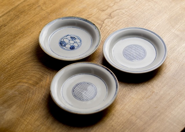 12cm小皿 3種セット(醤油皿・取皿・豆皿)/鈴木美佳子