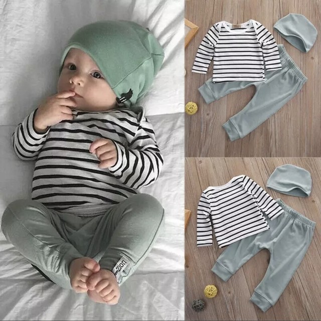 ボーダー ベビー服 パンツ 帽子 3点セット ベビー 赤ちゃん 男の子 女の子 オシャレ 海外 Luca Baby Kid S Importwear ベビー服 雑貨