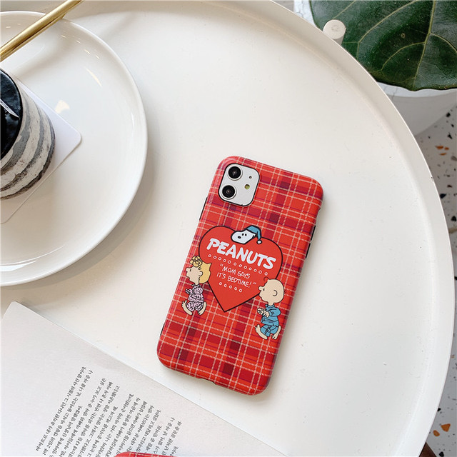 予約 送料無料 Snoopy Iphone Case スヌーピー チェック柄