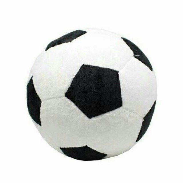 サッカーボール 型 クッション ぬいぐるみ ボール おもちゃ 22cm 黒 マリリンshop