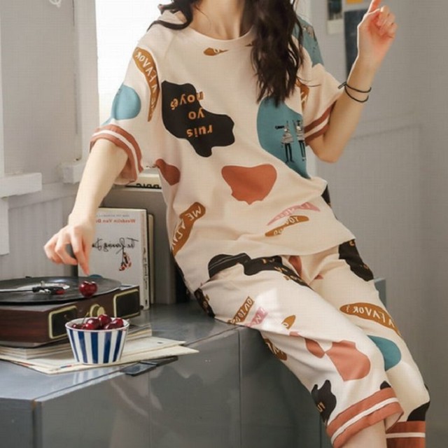 夏 ２０代 ３０代 ４０代 くすみカラー パジャマ レディース 綿素材 ルームウェア 2点セット 部屋着 快適 大きいサイズ Rb R3 08 Mt04 0006 Redbell