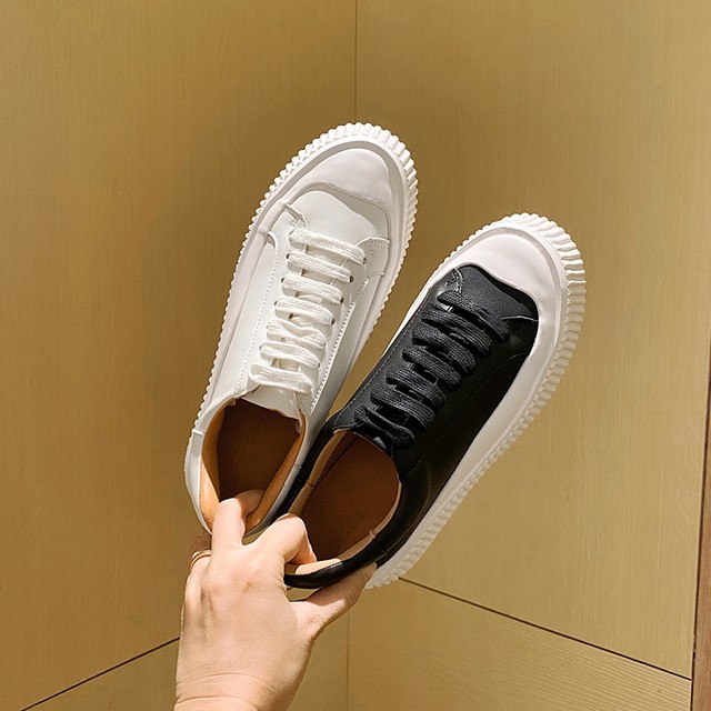 スニーカー キャンバスシューズ マッド 無地 厚底 ブラック ホワイト 小さいサイズ 大きいサイズ カジュアル アウトドア 通学 おしゃれ 大人可愛い レディース 韓国 韓国ファッション オルチャン オルチャンファッション P1259 Korean Select 韓国ファッション