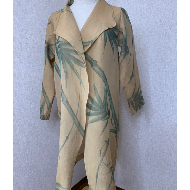 夏用ロングジャケット 紗 絽の着物リメイク デザインパターン 着物リメイク Kazun