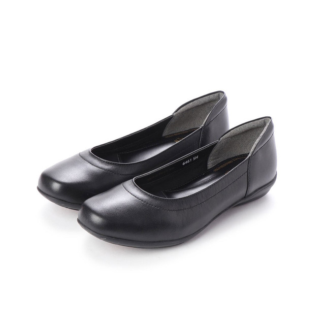 SHOEL(シュール) 本革 バレエパンプス 6461 ブラック