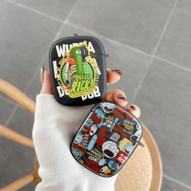 Airpods Pro Airpods ケース かわいい カラビナ付き マット加工 エアーポッズプロ エアポッズ 保護 カバー Tpu製 アニメ リック モーティ かわいいairpodsケース Switchカバー Iphoneケース Airtagホルダー New I