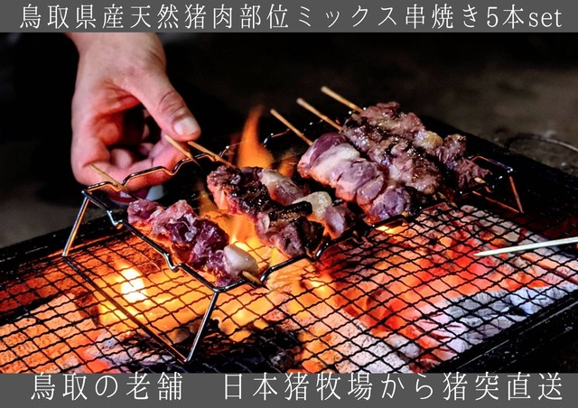 鳥取県産猪肉【串焼き用】部位ミックス 10本セット