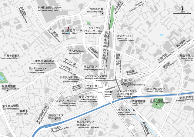 東京 渋谷 イラレ素材 Eps 日本語 英語 並記版 地図素材をダウンロードにて販売するお店 今八商店