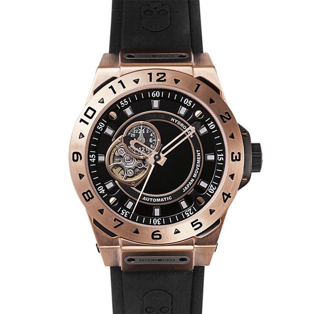 【HYDROGEN WATCH ハイドロゲンウォッチ】HW424406/VENTO ヴェント(ブラック×ゴールド)/国内正規品 腕時計