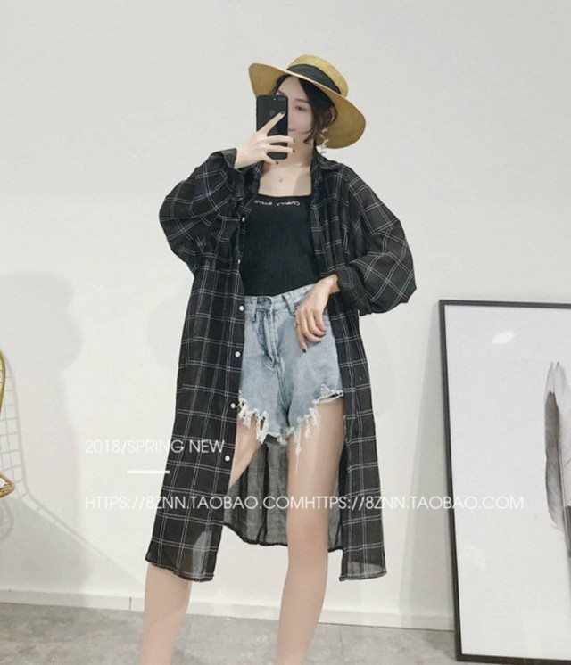 シャツワンピース オーバーサイズロングチェックシャツ レディース ネルシャツ シャツ ワンピース A Command コマンドプラス