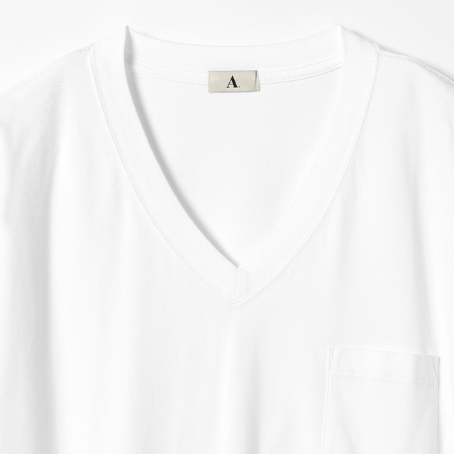 Vネック ポケットtシャツ A Shop