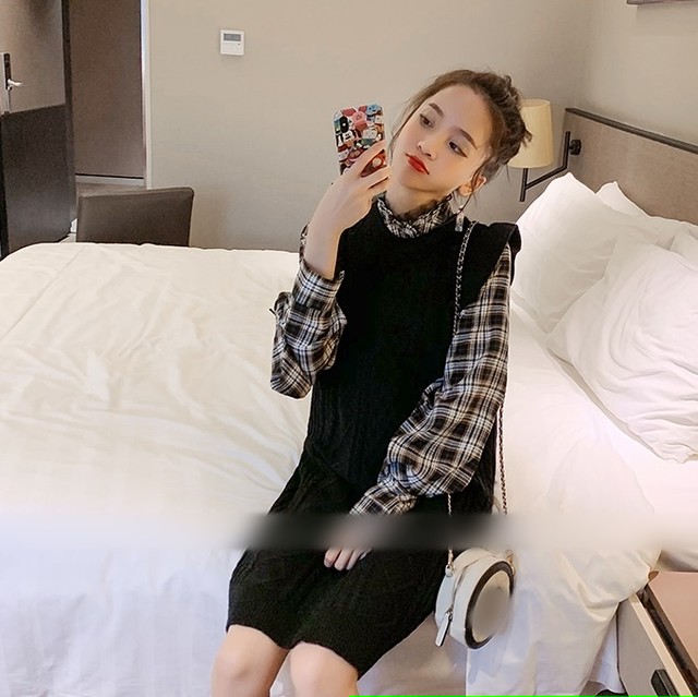 送料無料 2色 セットアップ 2点セット 2set セットアイテム ツーピース レディース 重ね着 レイヤード 大きいサイズ ワンピース ニットワンピース ニットワンピ ケーブル編み ケーブルニット ノースリーブ ワンピ フリル 膝丈ワンピース ひざ丈 膝上 Iライン クルーネック