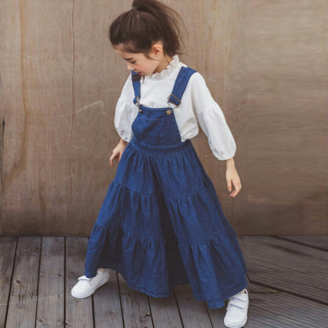 デニムサスペンダースカート サロペット 女の子 スカート デニム素材 韓国子供服 ロングスカート キッズ ティーン お洒落 綺麗目 韓国 可愛い シンプル Ss169 Berceau Select Shop ベルソー セレクトショップ キッズ 親子ペアetc