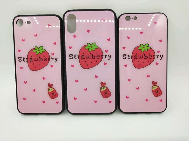 苺 ストローベリー イチゴ 蛍光ピンク ネオンカラー アイフォーンケース Iphoneケース Case Iphoneカバー おしゃれ おそろい カップル 韓国 おもしろい 海外 かわいい かっこいい 背面頑丈 かがみ がんじょうきれい Iphonex用 ピンク Rana