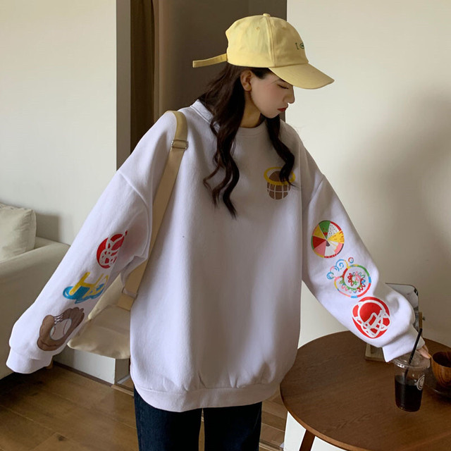 3色 Casual トレーナー スウェット レディース 裏起毛 おしゃれ 安い 韓国 プリント 秋冬 まるの樹 Fashion