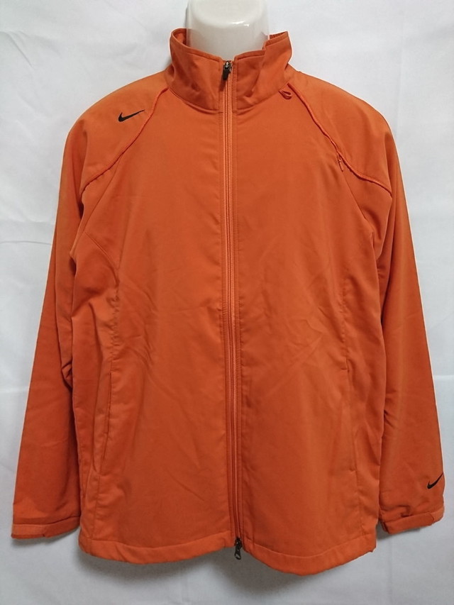 古着 メンズl Nike ナイキ ジャージ ジャケット ストレッチ ソフトシェル フルジップ ジャンパー オレンジ スポーツウェア シューズの古着屋 リサイクルスポーツ
