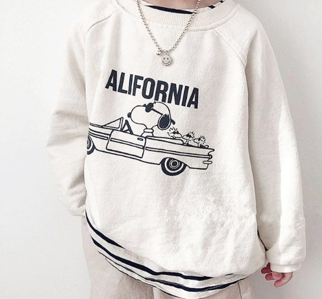 即納 送料無料 キッズ用 親子リンク 大人気スヌーピートレーナー Bloominess