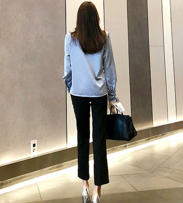 ブラウス セットアップ パンツ オフィスコーデ 大人コーデ レディスファッション 通勤 フォーマル 七五三 お宮参り 大きいサイズ パンツドレス ボトムスパンツ 韓国アパレル 通販サイト ネットショップ Amour