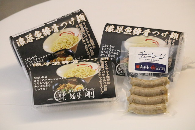 濃厚魚豚骨つけ麺3食チャーセージ1袋セット
