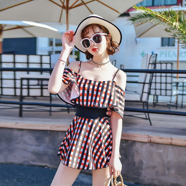 今年流行り ギンガムチェック水着 ショートスカート 309809014