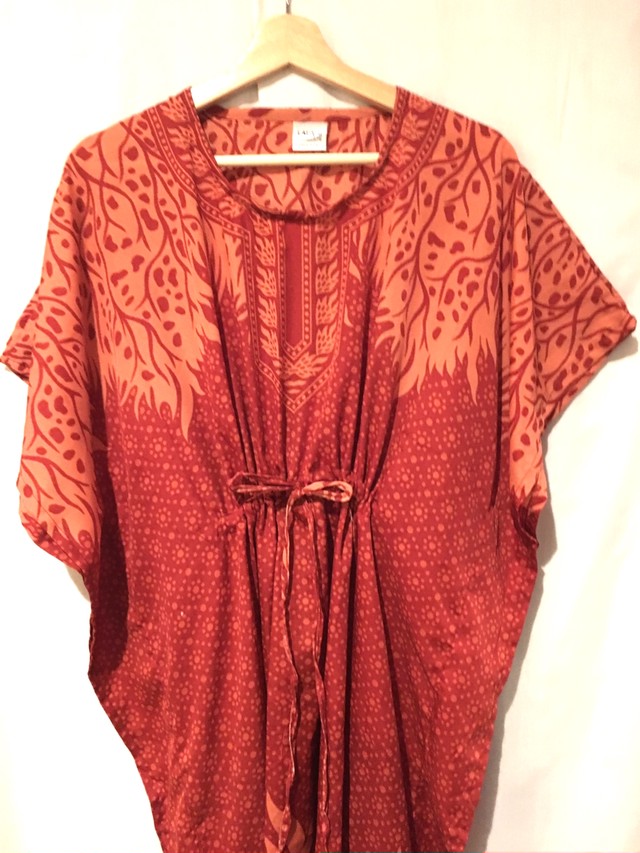 ワンピース チュニック ボヘミアン ボヘミアンワンピース アフリカン チュニック Vネック チュニックワンピース エスニック エスニックファッション リゾートワンピ アジアン ファイヤー レッド アジアン雑貨no 267 アジアン雑貨 Asian Mrk