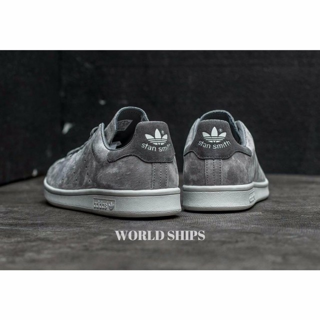 本日限定価格 スタンスミス アディダス スニーカー Adidas Originals Stan Smith スエード グレー 海外限定 正規品 Adidas 258 World Ships