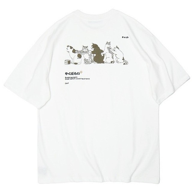 ユニークプリント カタモミ ネコ Tシャツ メンズ セレクトショップ Taeyangday Shop テヤンデイショップ