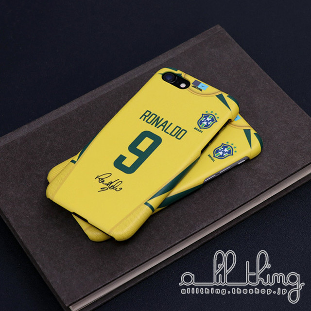 Wc02 ブラジル 日韓w杯 ワールドカップ 復刻ユニフォーム ロナウド リバウド サイン入り Iphonexs Iphone8 ケース Alilthing