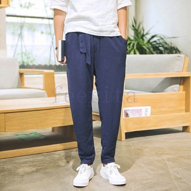 イージーパンツ メンズ 麻パンツ リネンパンツ パンツ 涼しい 3137 Lagy 韓国ファッション レディース メンズ 通販のお店