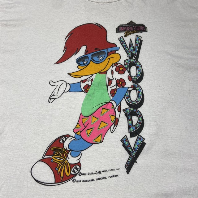 Usa製 80s Woody Woodpecker ウッディーウッドペッカー キャラクターt 白 Slut Albatross Vintage
