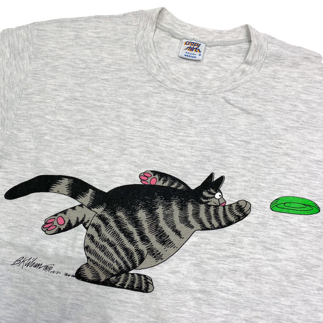 90 S Crazy Shirt Hawaii Printed T Shirt クレイジーシャツハワイ 猫 キャラクター Tシャツ サーフ 両面プリント 古着 Whiteheadeagle