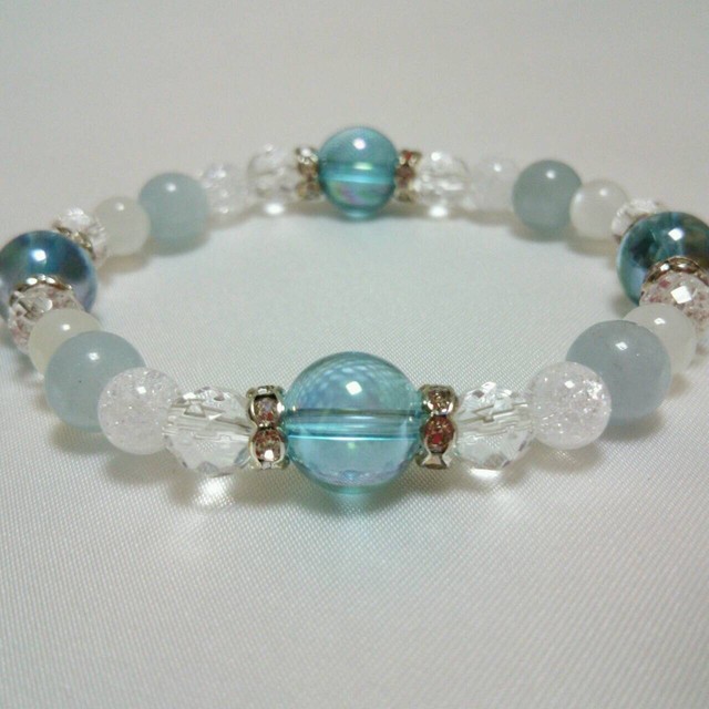レディース 手作り パワーストーン ブレスレット ブルー Asforall Nagoya