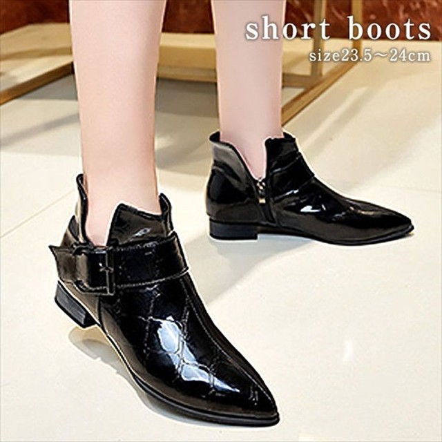 レディース本革ブーツ ショート丈 ヒールブーツ 冬靴 レディースブーツ ショートブーツ 本革 ヒールブーツ 暖かい 秋冬 ショート丈 エナメル 秋冬 ファスナー付き Ange Mignon