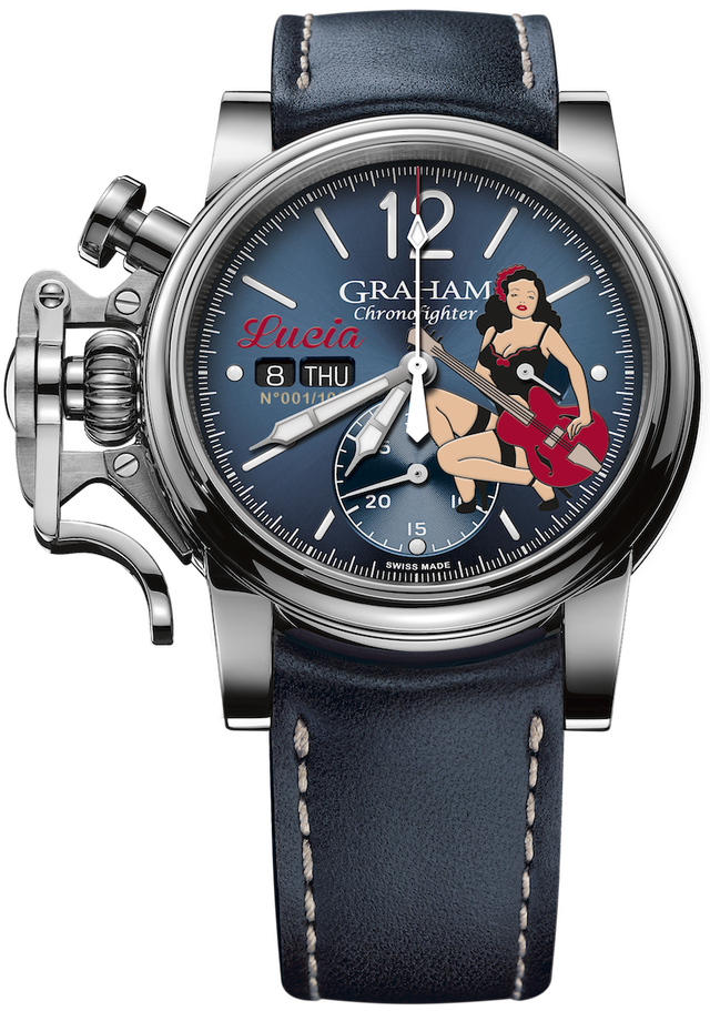 【GRAHAM グラハム】Chronofighter Vintage Nose Art Ltd クロノファイターヴィンテージ ノーズアート『Lucia ルシア』世界限定100本/正規輸入品